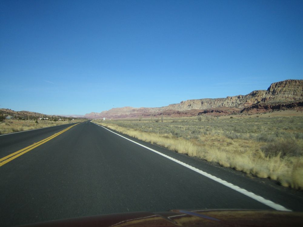 The way through the Navajo's area. About 50 miles the same scenery with only few population.