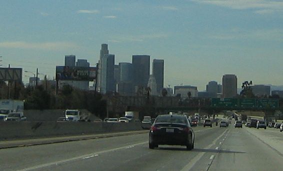 Skyline of LA. Guess this is Downtown.
